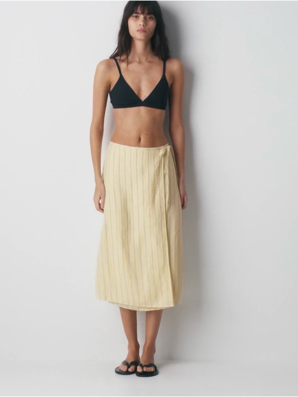 NWT Aritzia 100% Linen Wrap Skirt